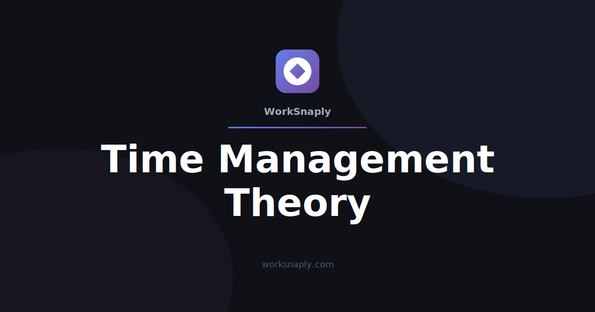 Time Management Theory: 10 Frameworks Explained & Compared