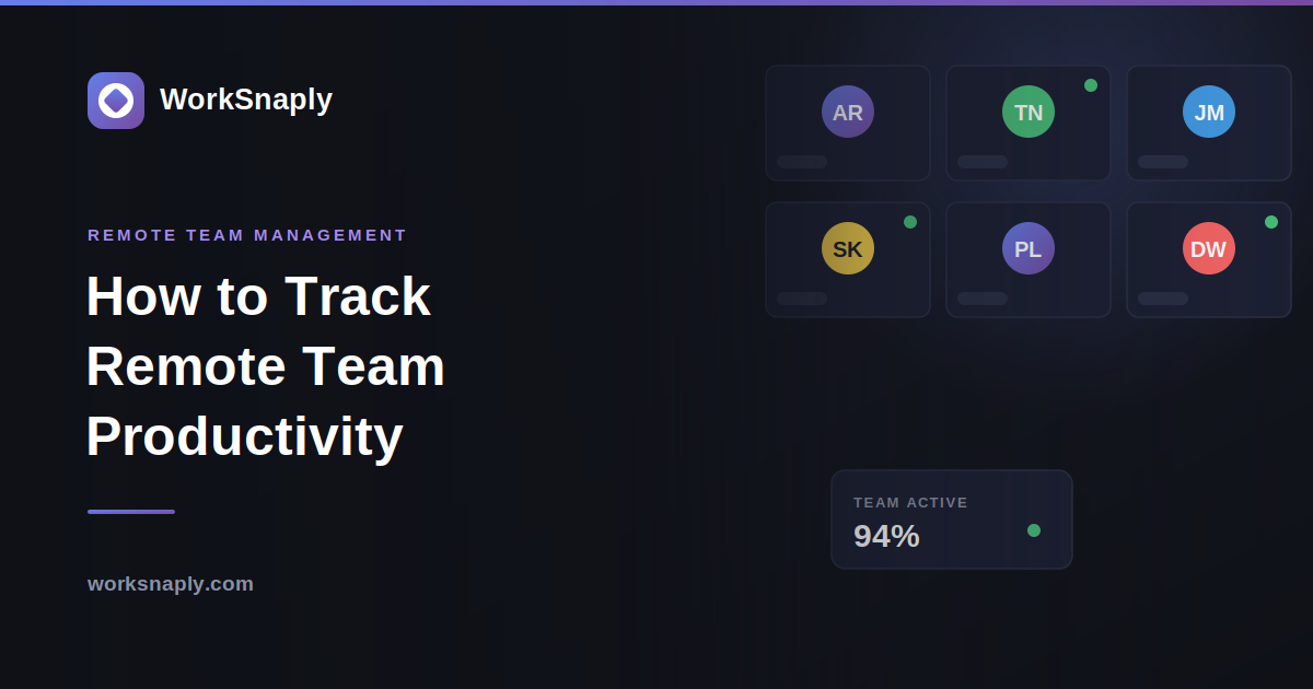 How to Track Remote Team Productivity: Tools, Metrics & Best Practices